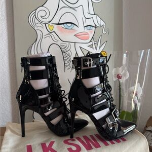 Patent leather heels